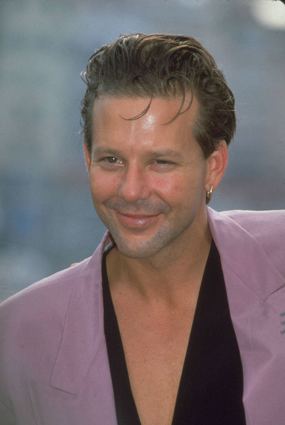 American Actor Mickey Rourke 1989 Portrait Background