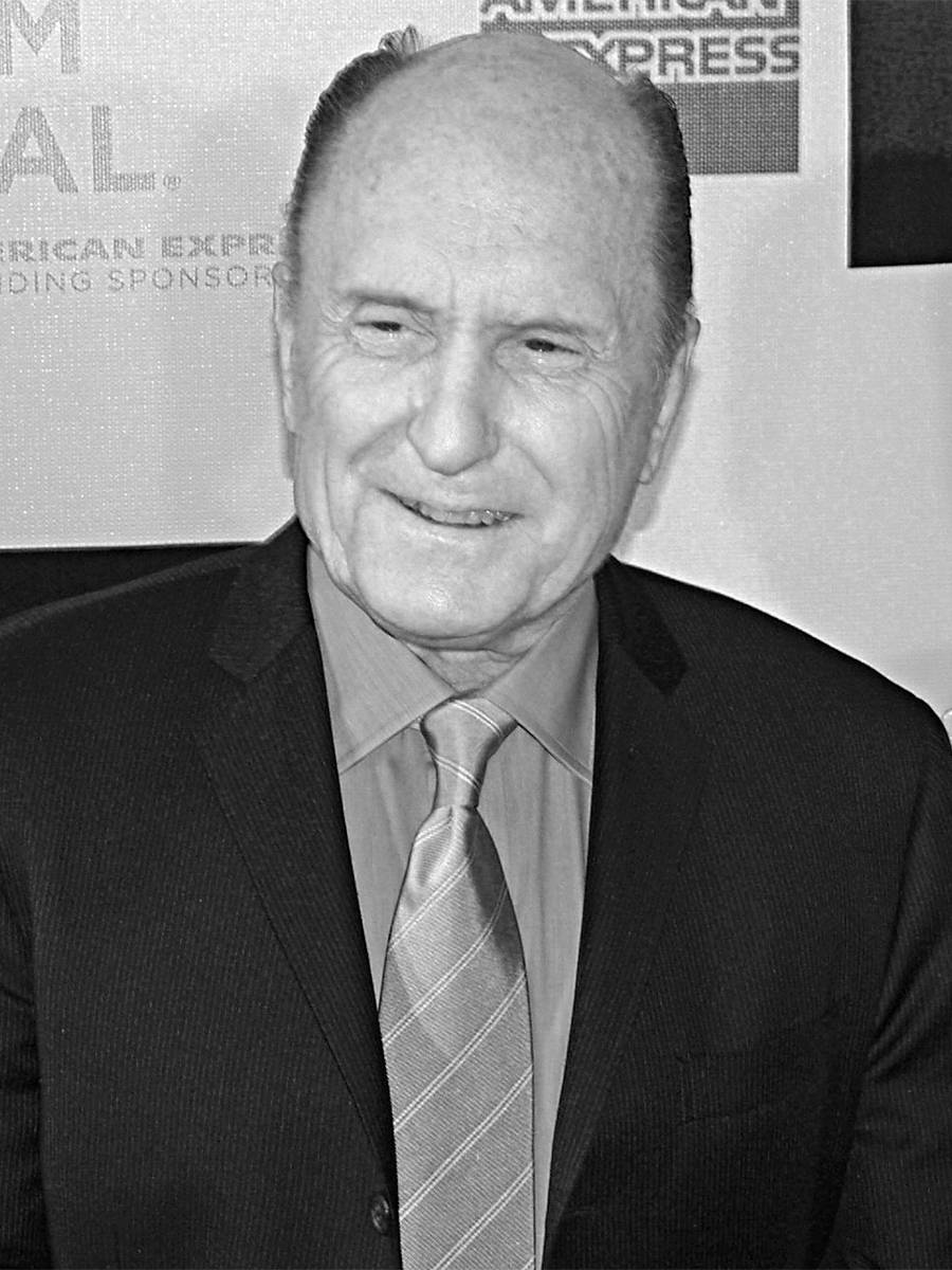 American Actor Robert Duvall In Black And White