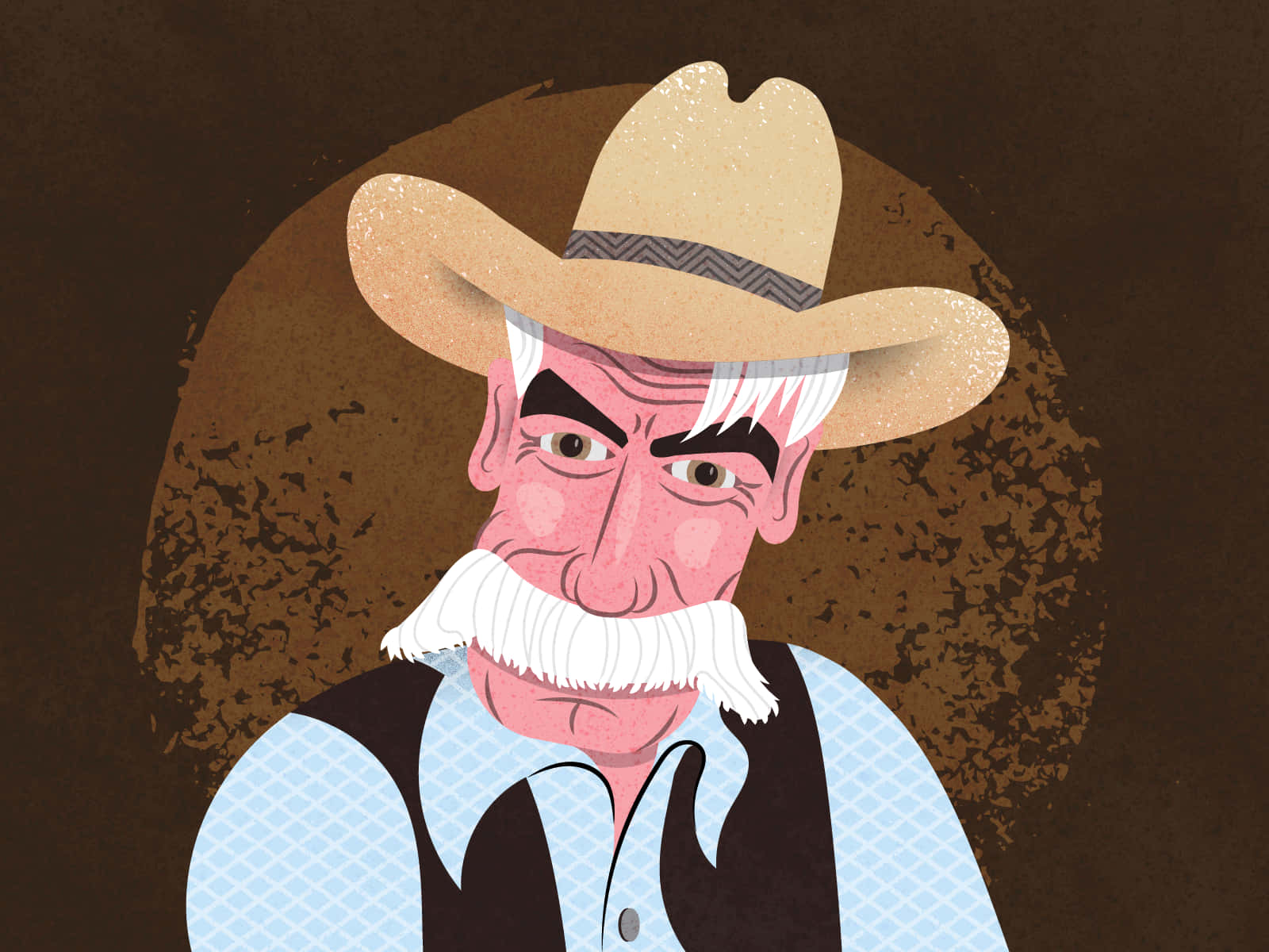 American Actor Sam Elliott Drawing Background