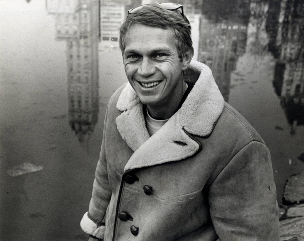 American Actor Steve Mcqueen 1965 Photograph Background