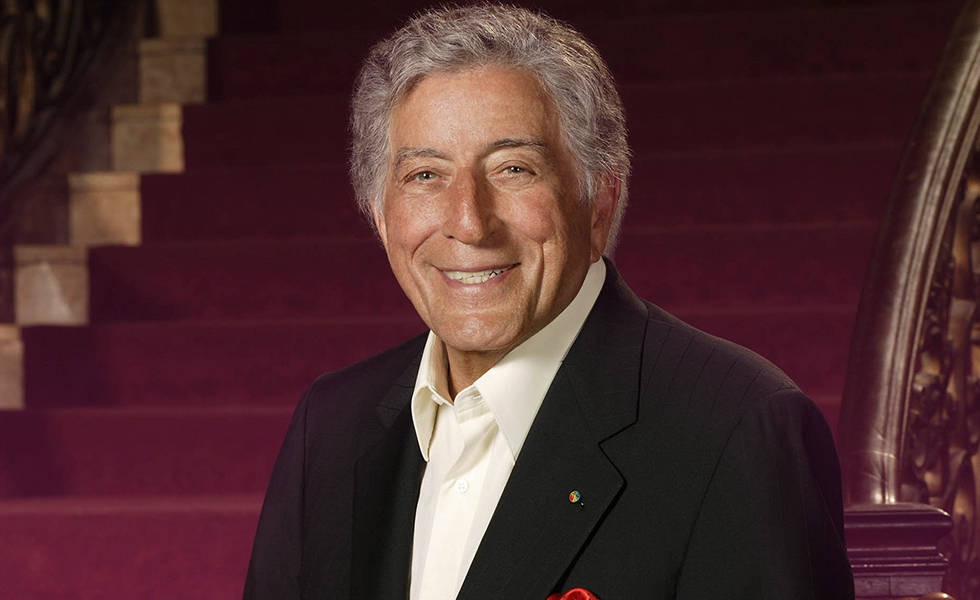 American Actor Tony Bennett Portrait Background