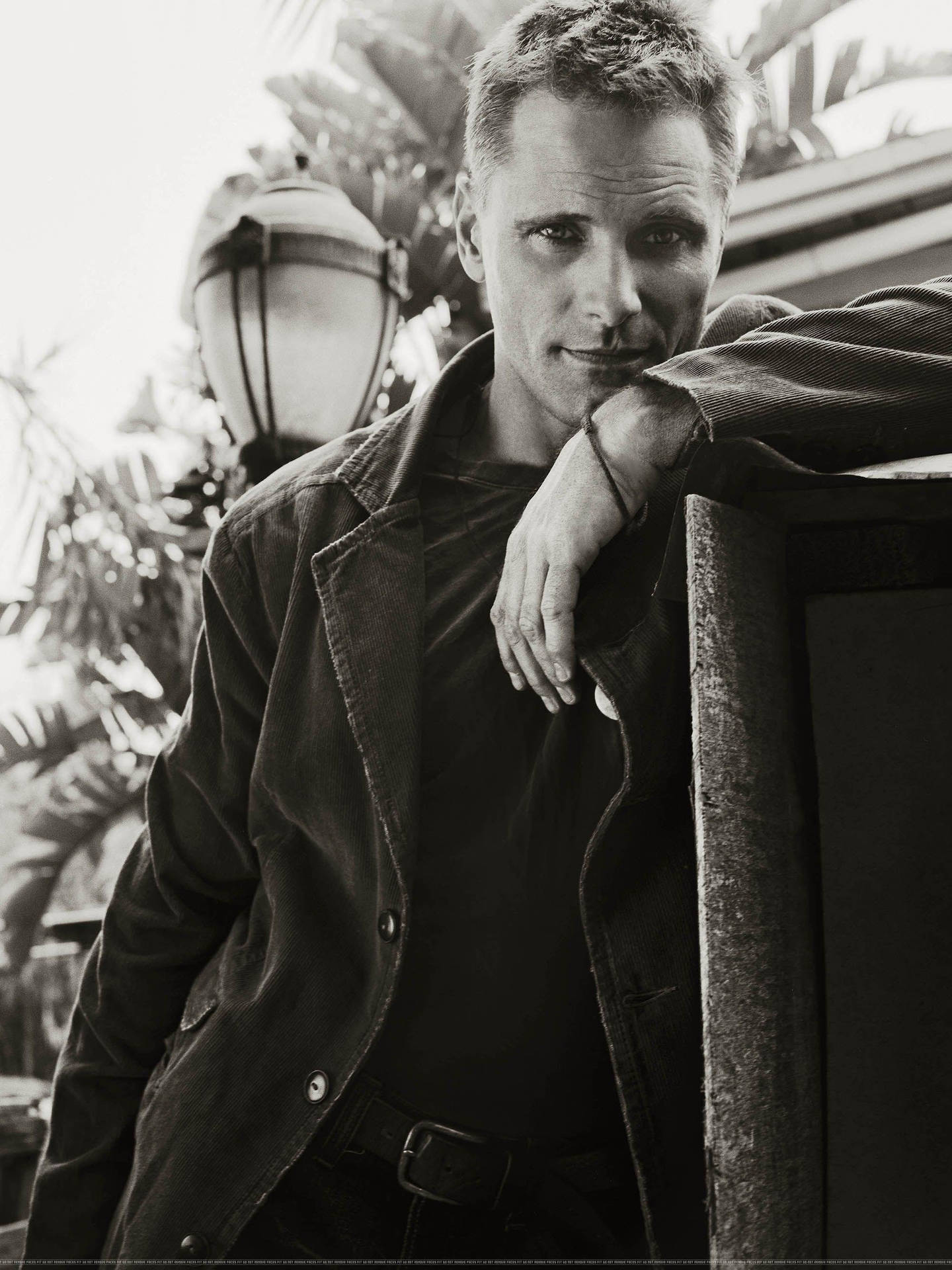 American Actor Viggo Mortensen Monochromatic Photograph