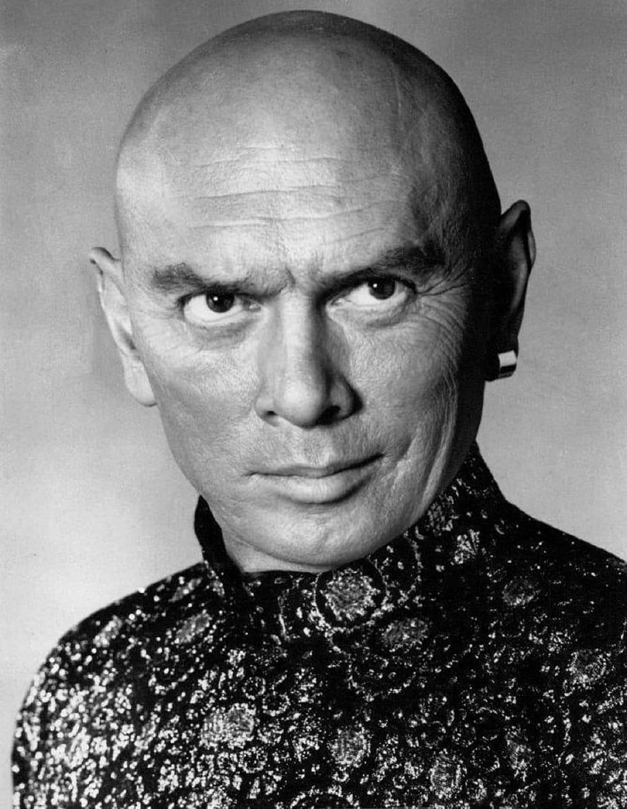 American Actor Yul Brynner 1972 Portrait Background