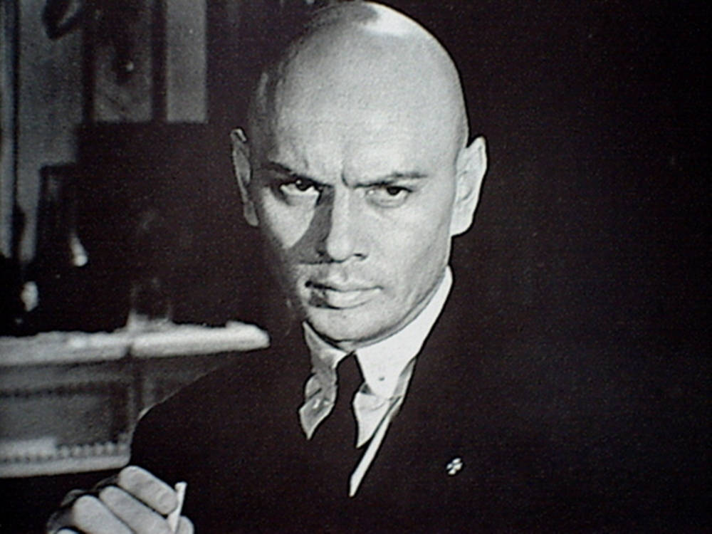 American Actor Yul Brynner Black And White Portrait