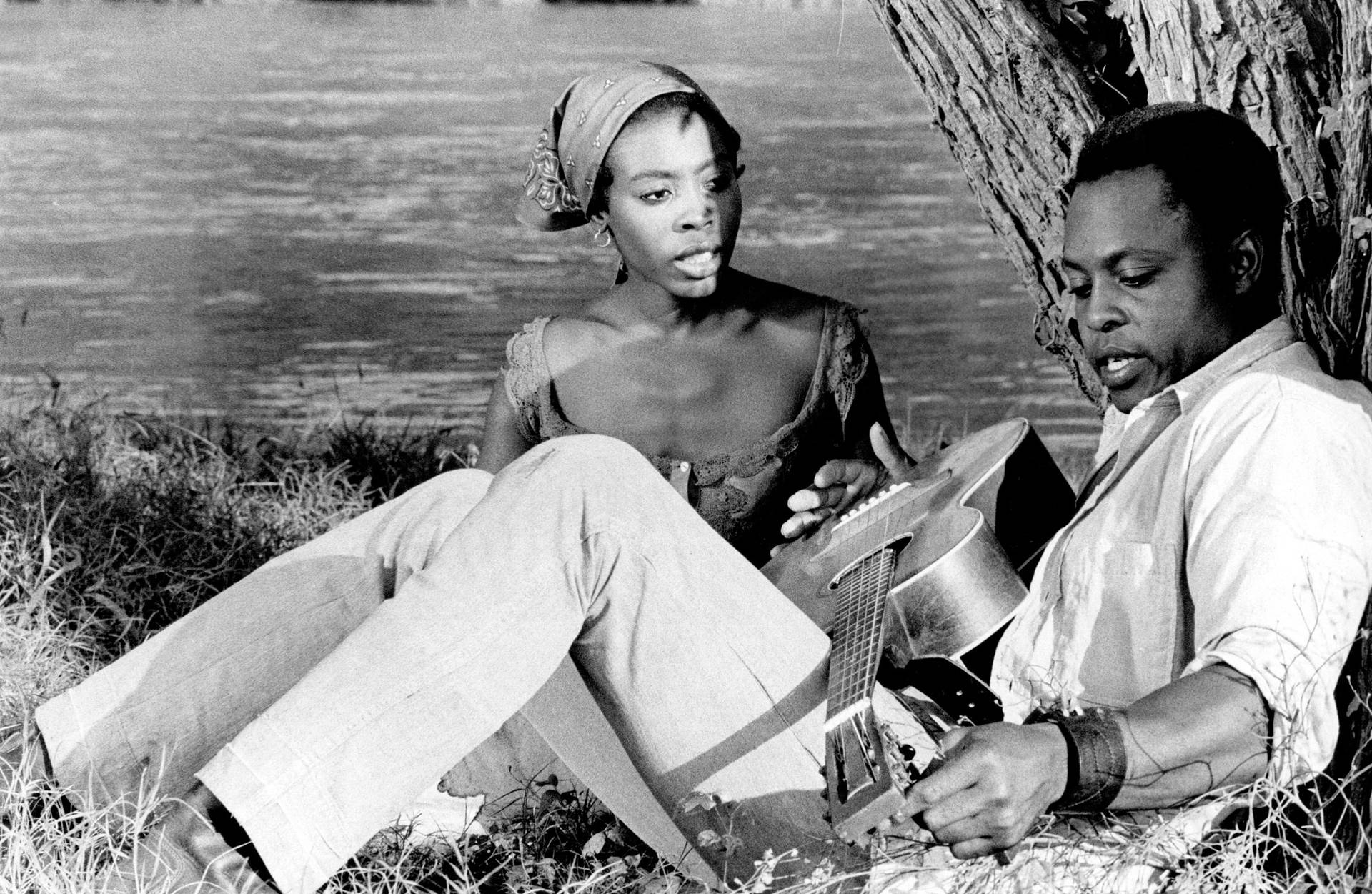 American Actors Roger Mosley And Dana Manno In A Still From The Film Leadbelly (1976).