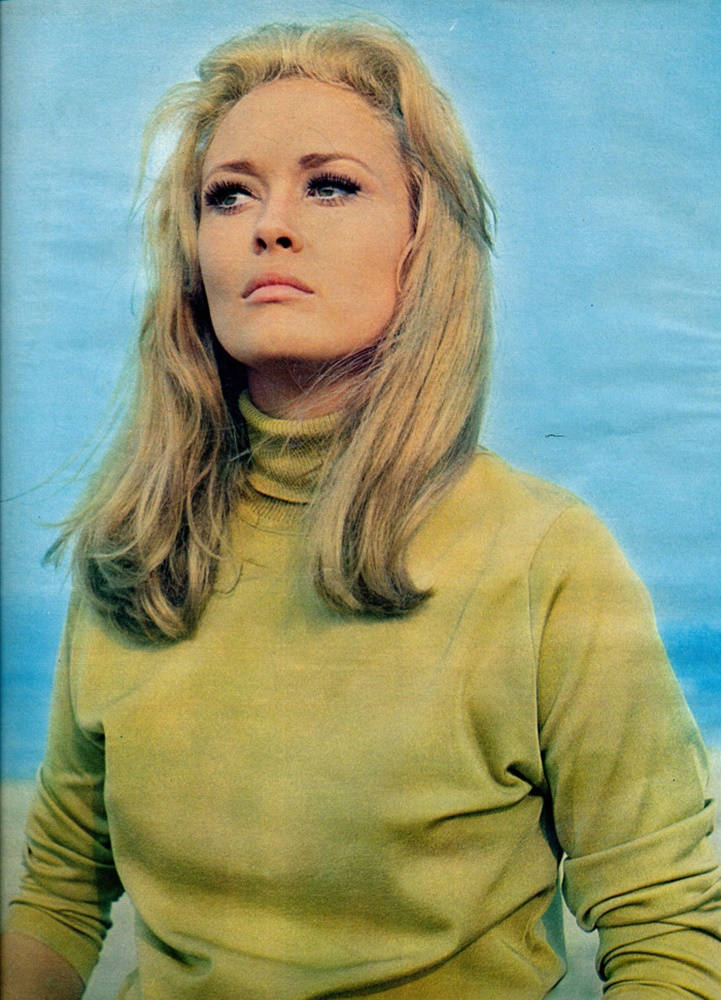 American Actress Faye Dunaway 1968 Portrait Background