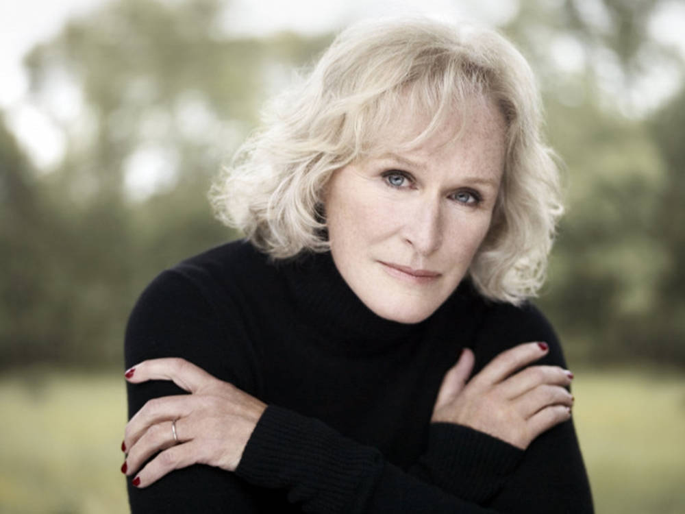 American Actress Glenn Close Headshot Background