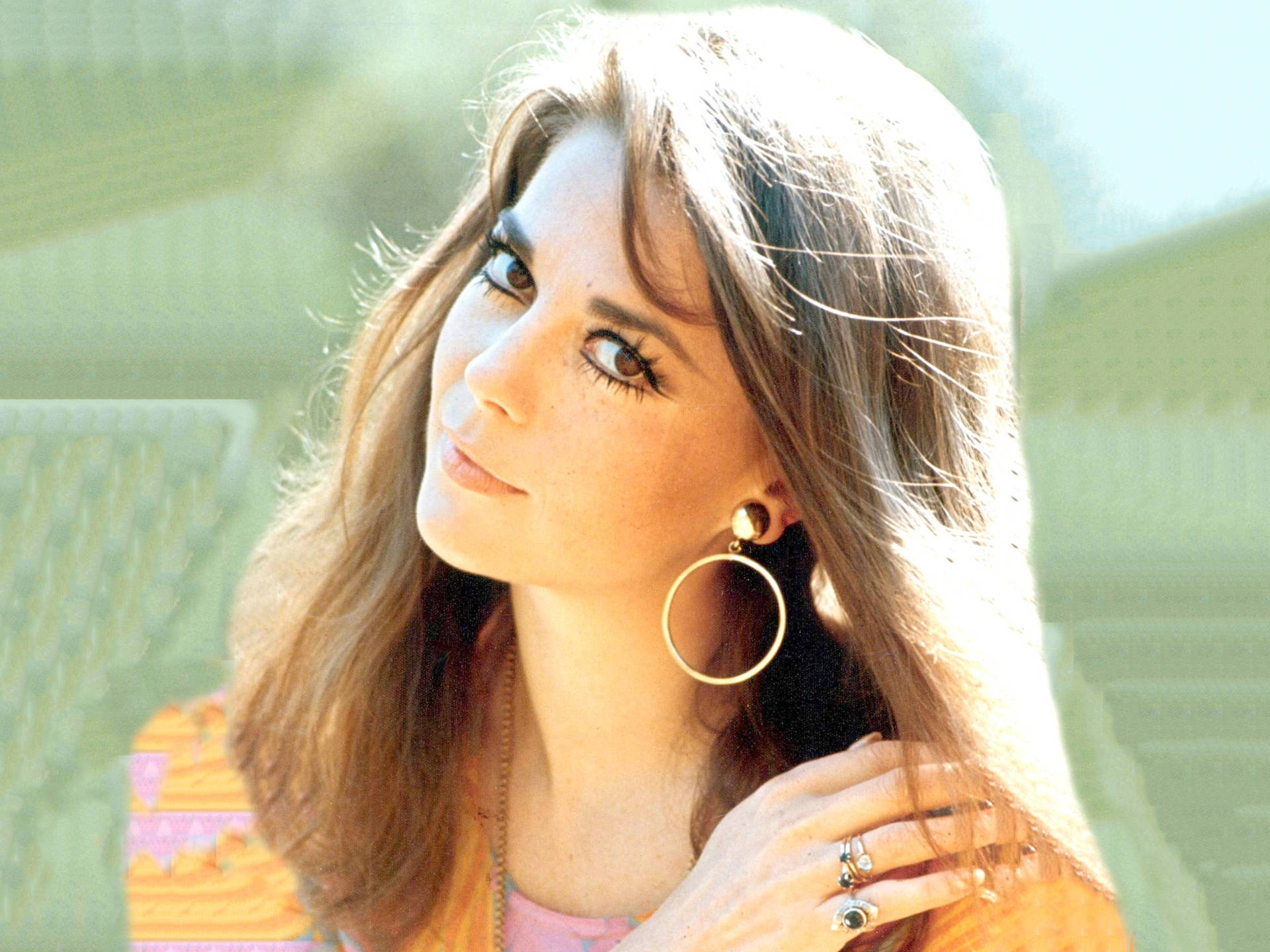 American Actress Natalie Wood In The 60s Background