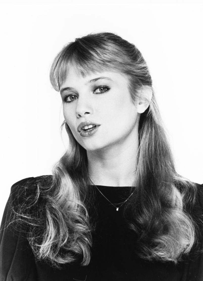 American Actress Rebecca De Mornay Black And White 1980s Background