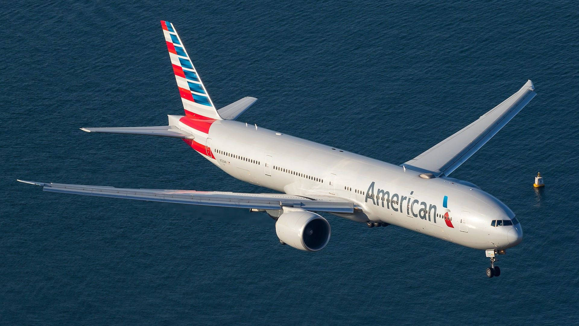 American Airlines Airbus Flight Background