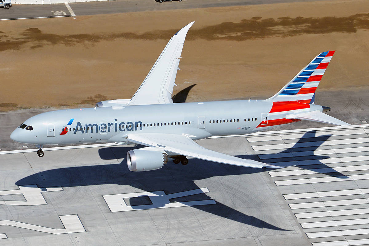 American Airlines Aircraft In Runway Background