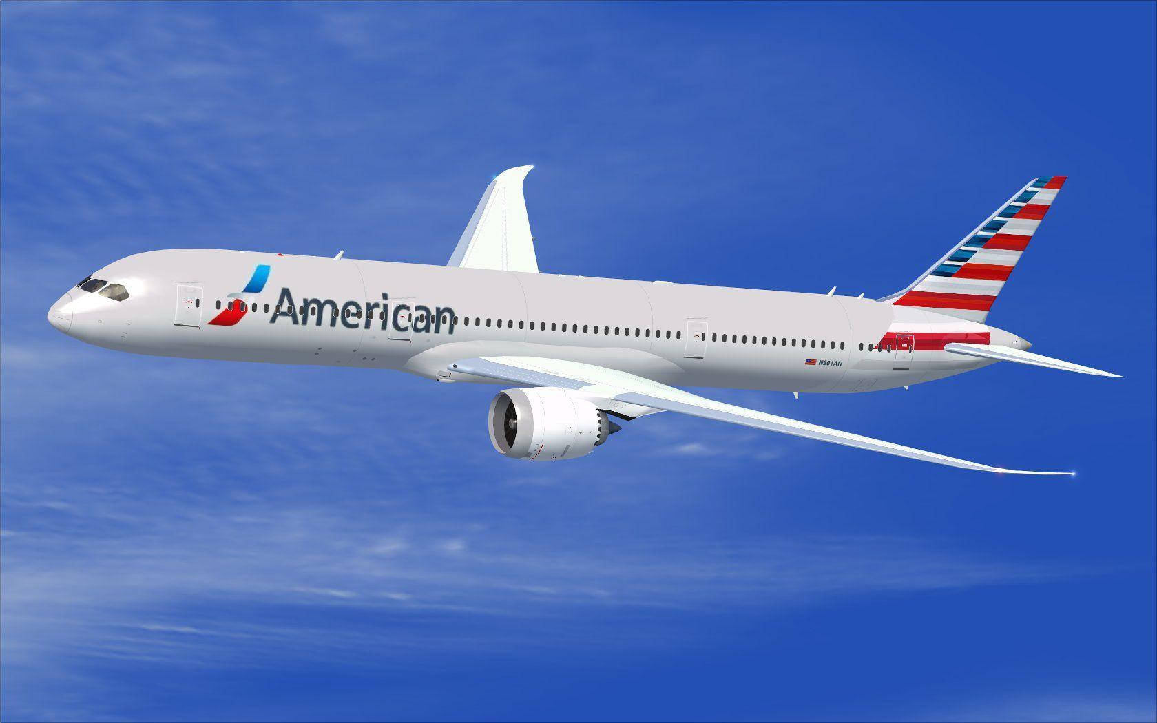 American Airlines Commercial Aircraft Background