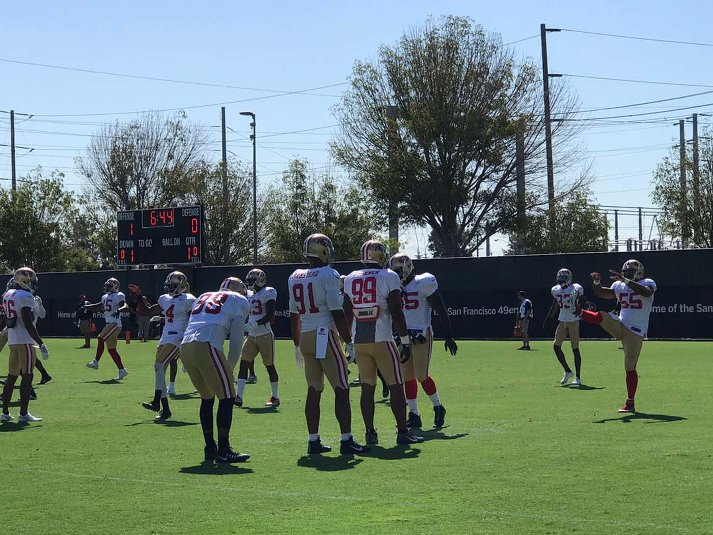 American Arik Armstead Practice Game Background