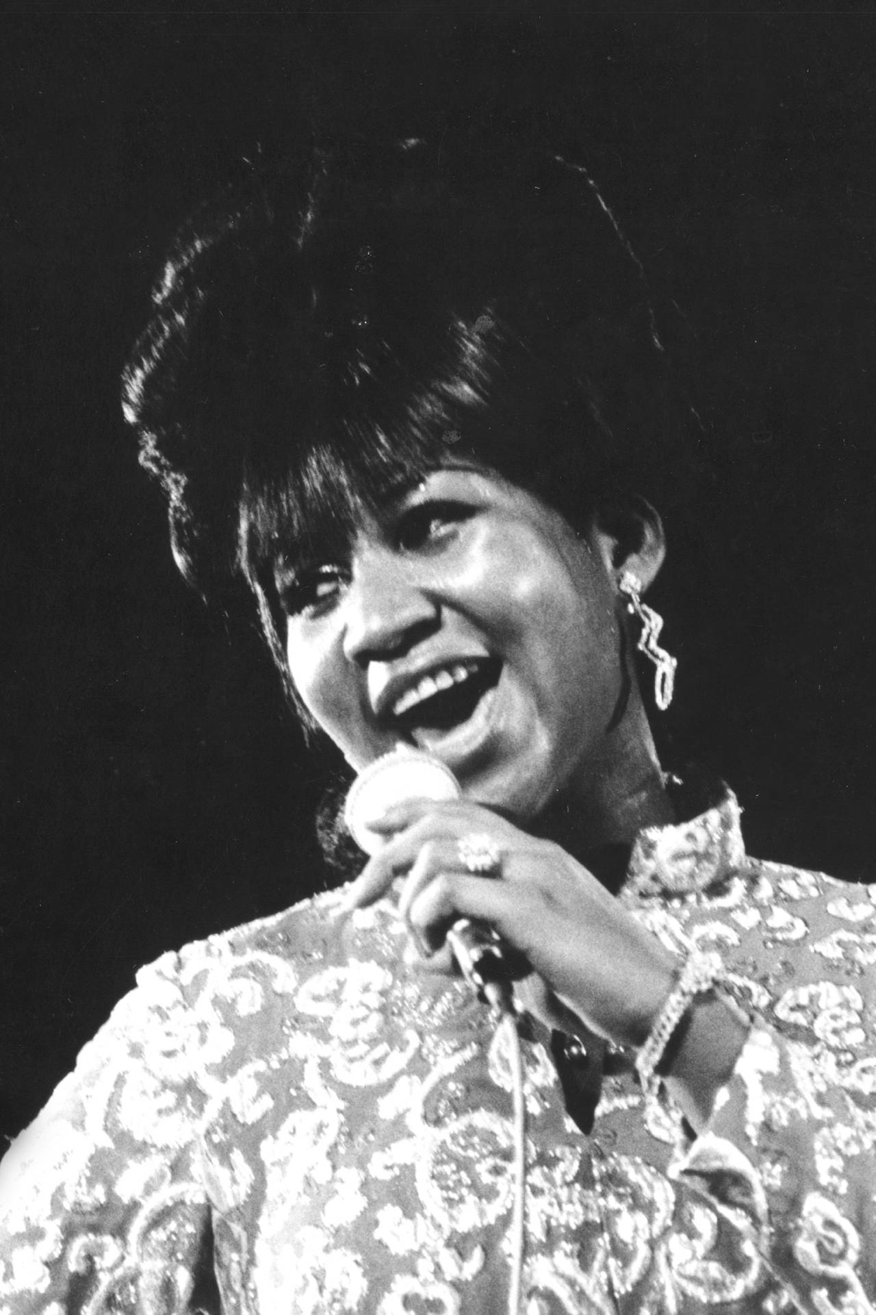 American Artist Aretha Franklin On The Stage