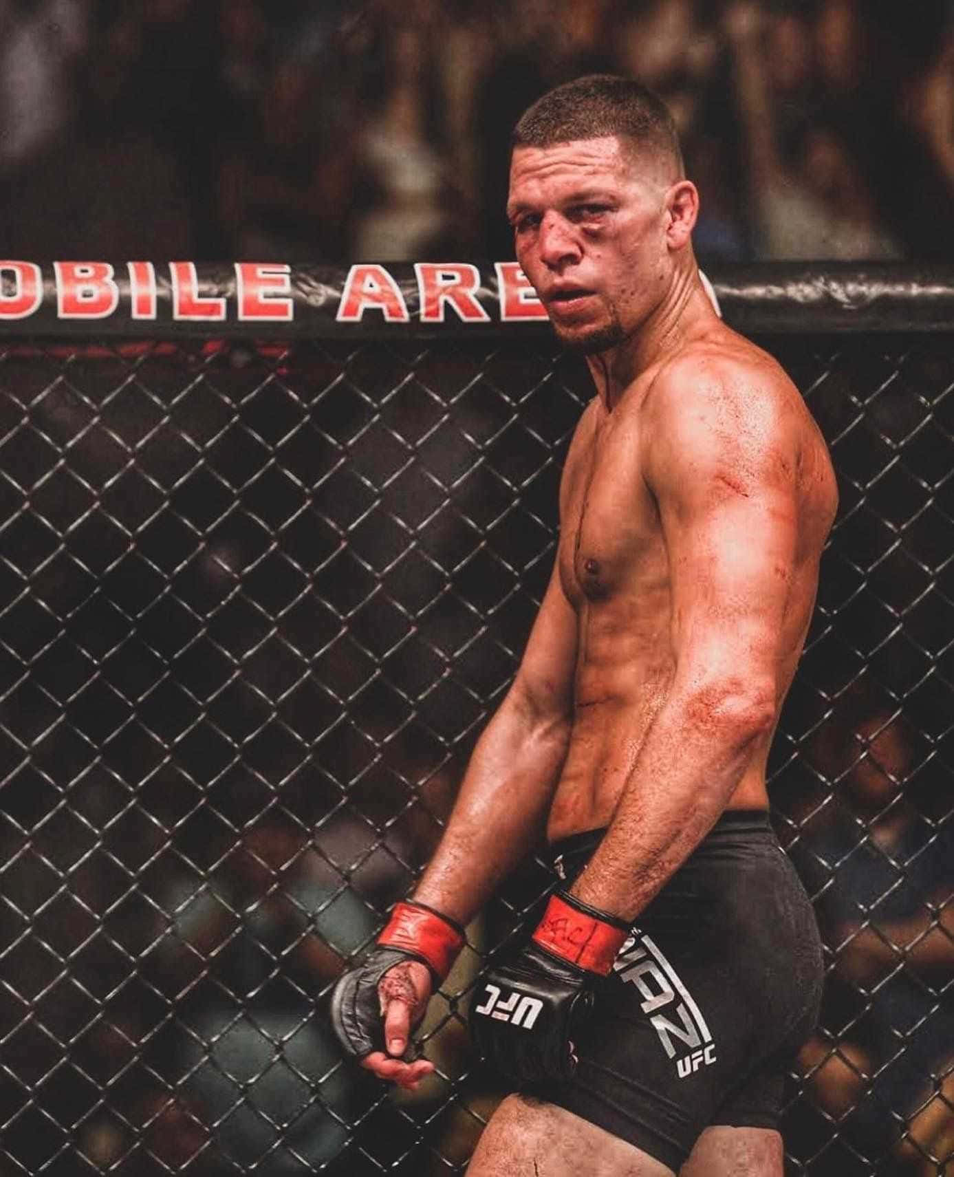 American Athlete Nate Diaz Ufc 202 Photograph Background