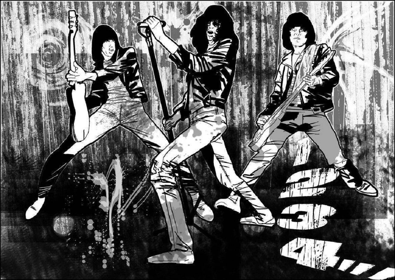 American Band Ramones Gabba Gabba Hey! Novel Digital Art Background
