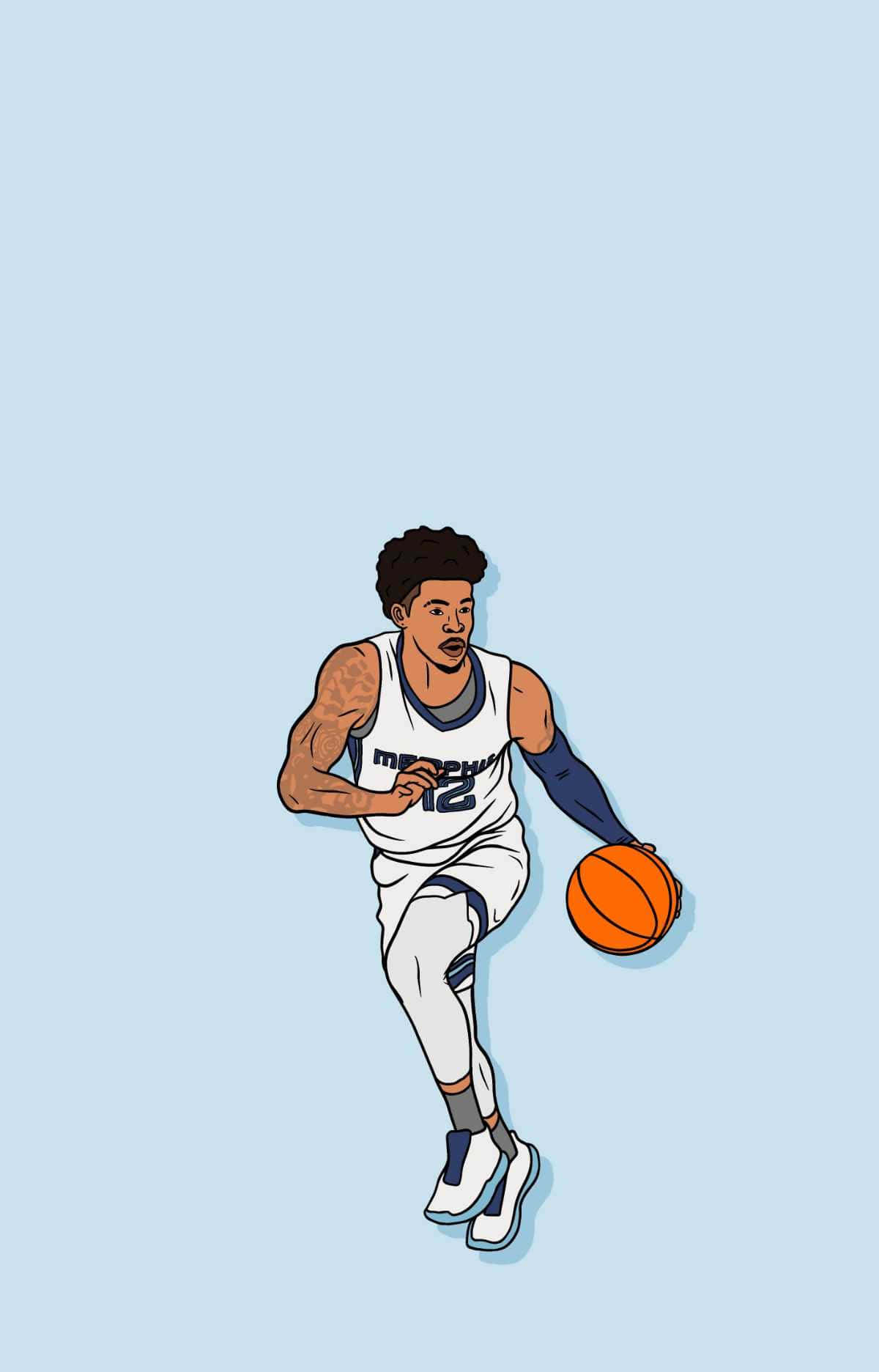 American Basketball Athlete Tyus Jones Animation Background