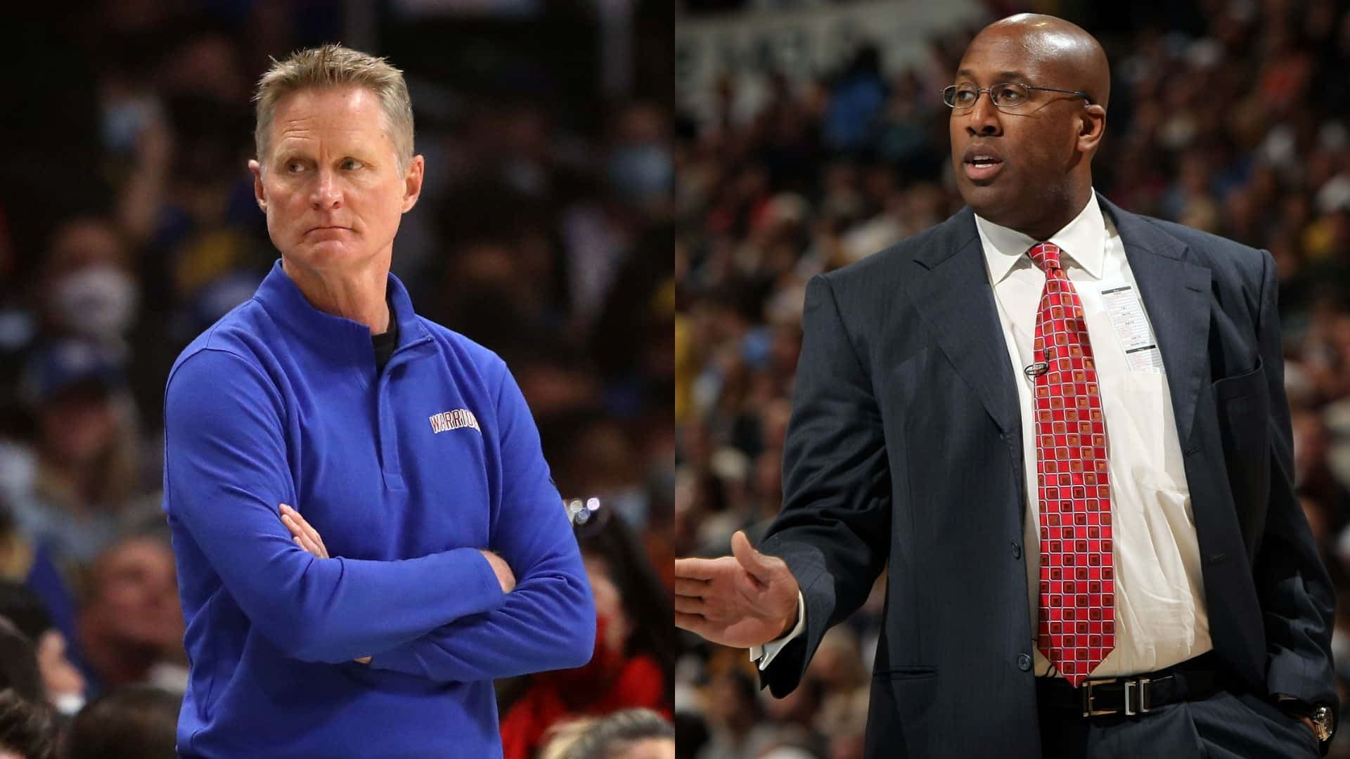 American Basketball Coaches Steve Kerr And Mike Brown Background