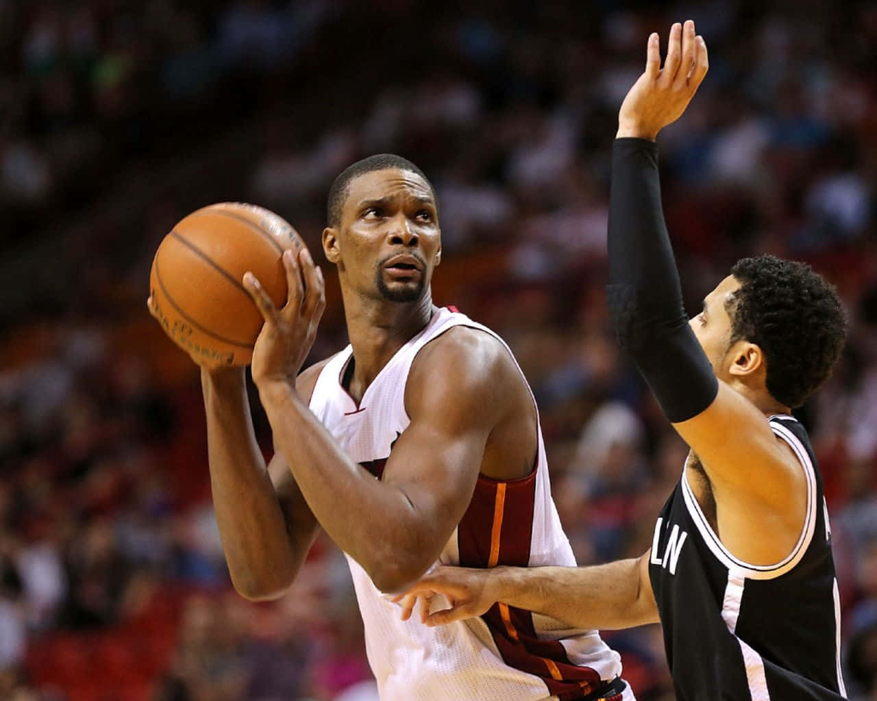 American Basketball Player Chris Bosh Candid Angle Shot Background