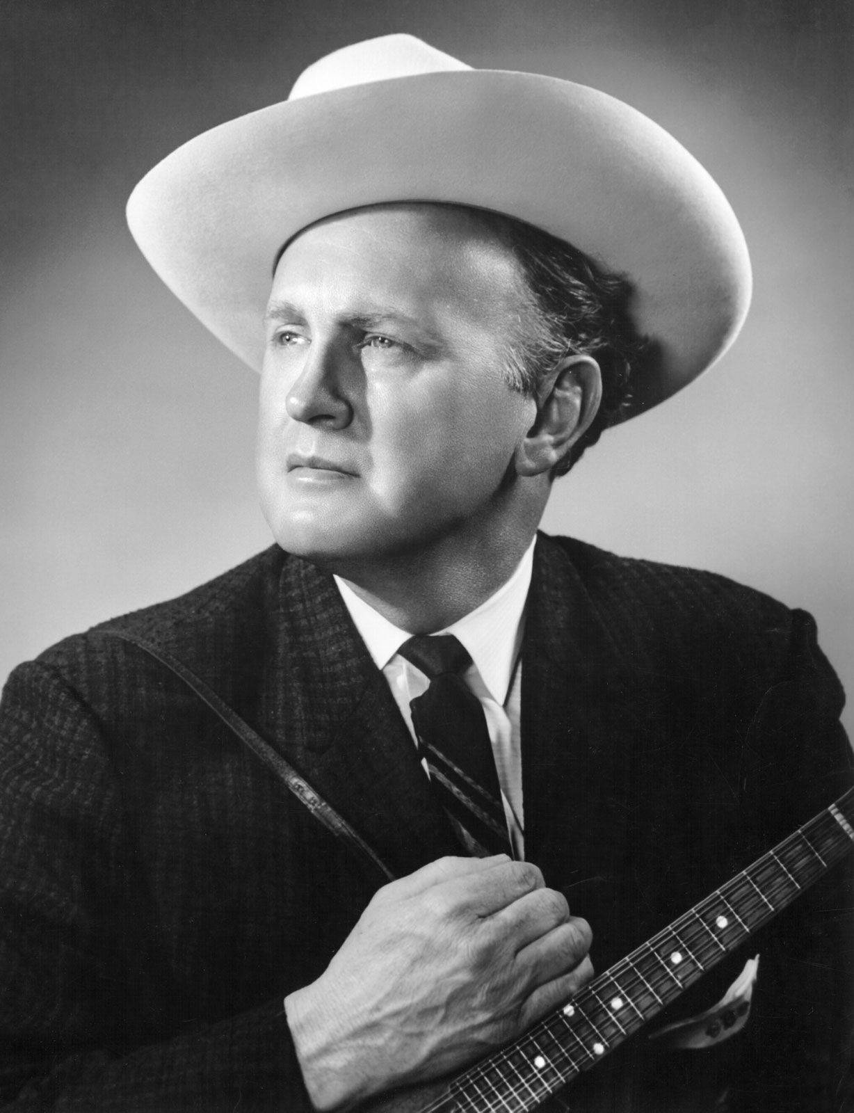 American Bluegrass Music Legend Bill Monroe Portrait Background