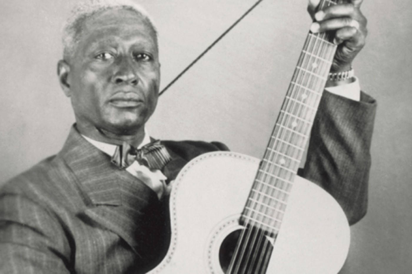 American Blues Singer Leadbelly 1920s Photograph Background