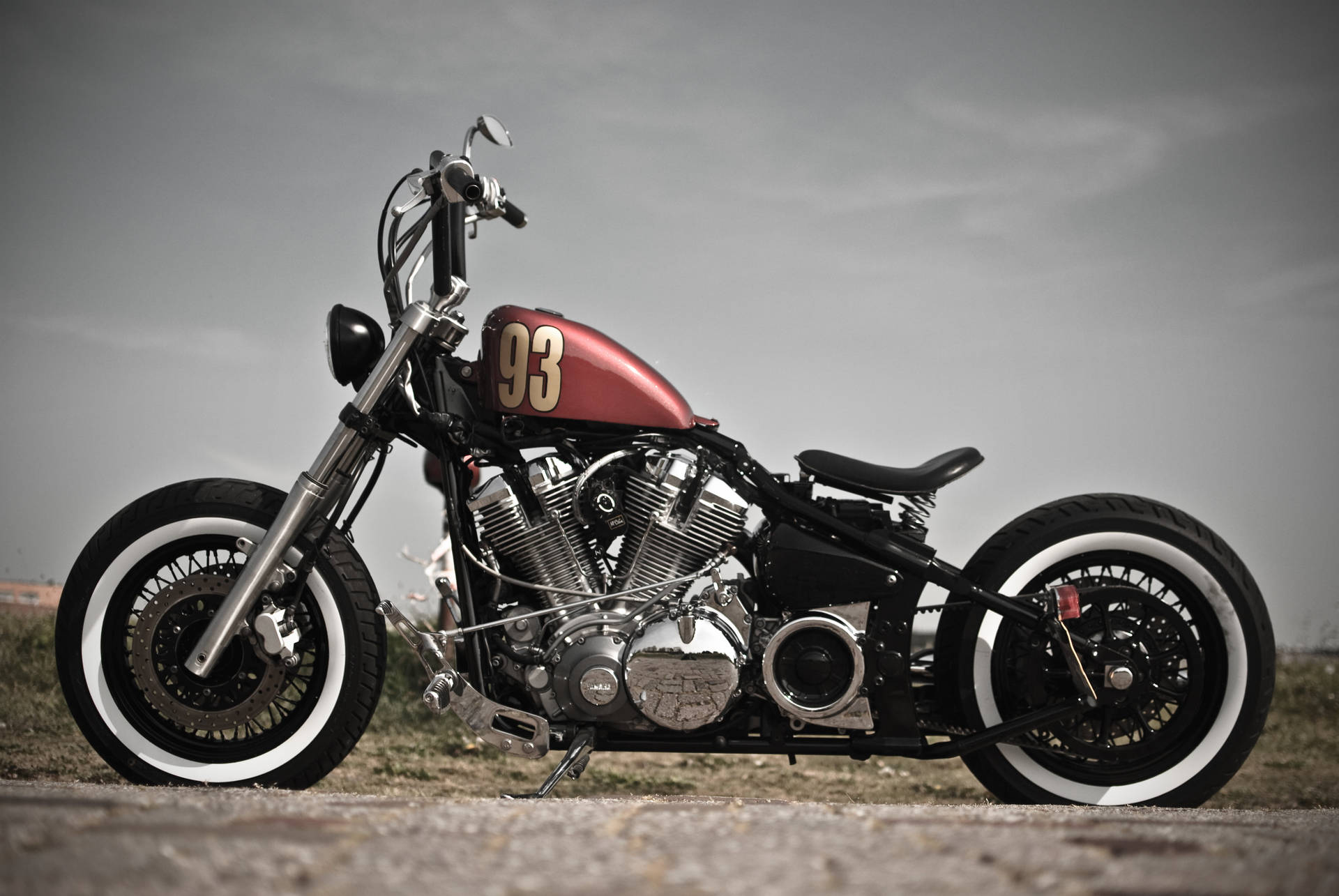 American Bobber Motorcycle Background