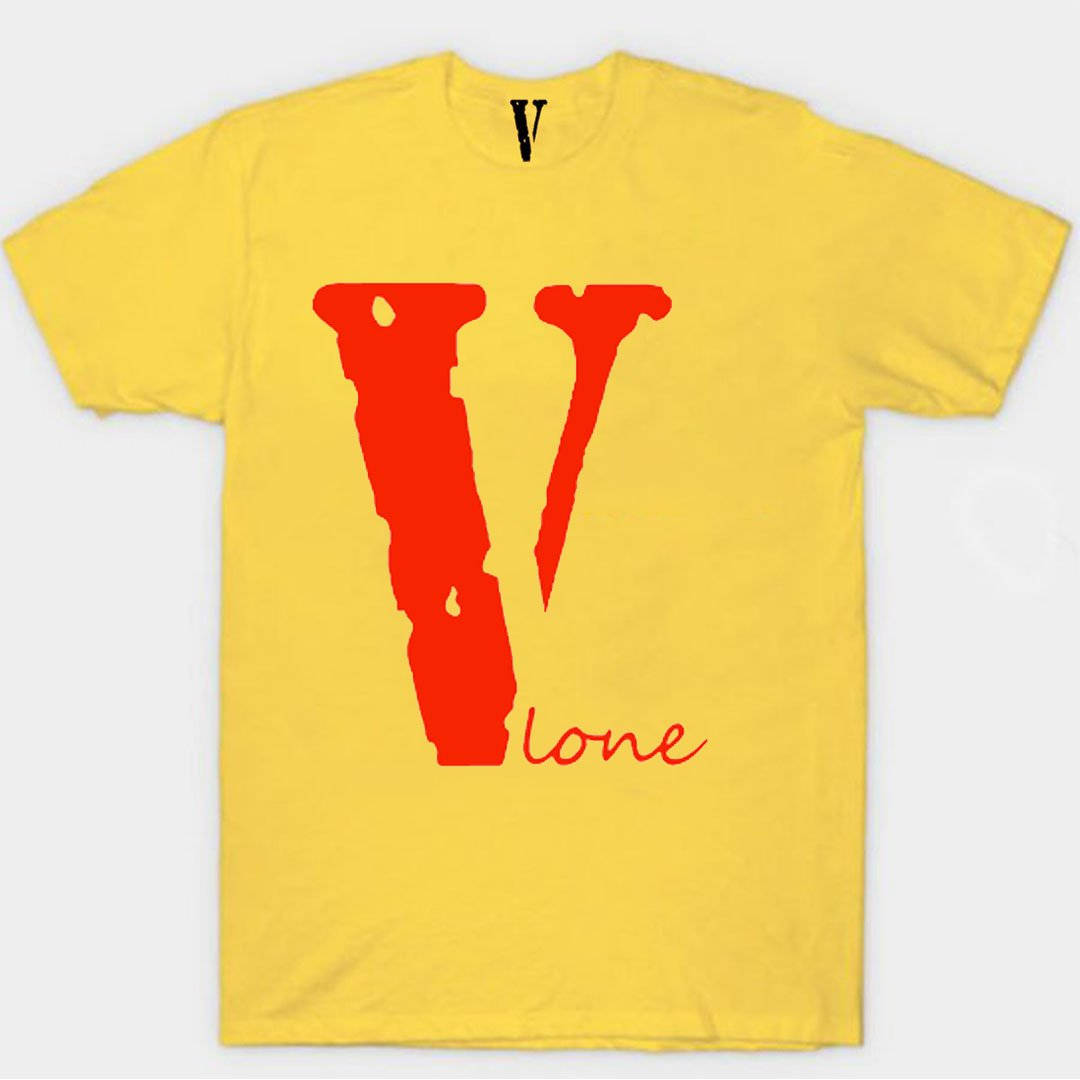 American Clothing Brand Yellow Vlone Pfp Background