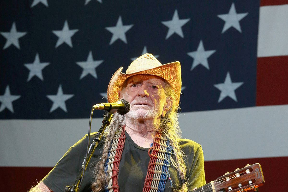 American Country Singer Willie Nelson Background