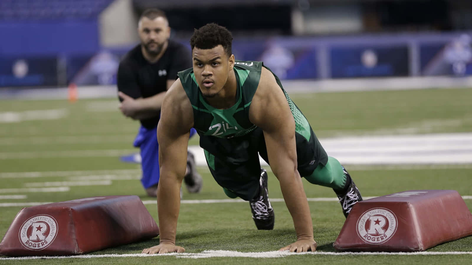 American Defensive Lineman Arik Armstead Nfl Football Scouting Background