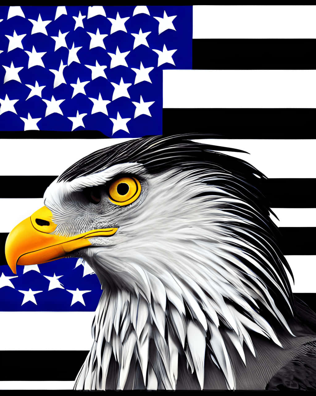 American Eagle Patriotic Backdrop