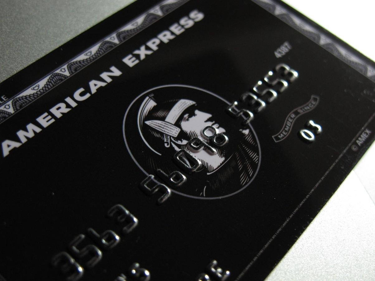American Express Black Card Background