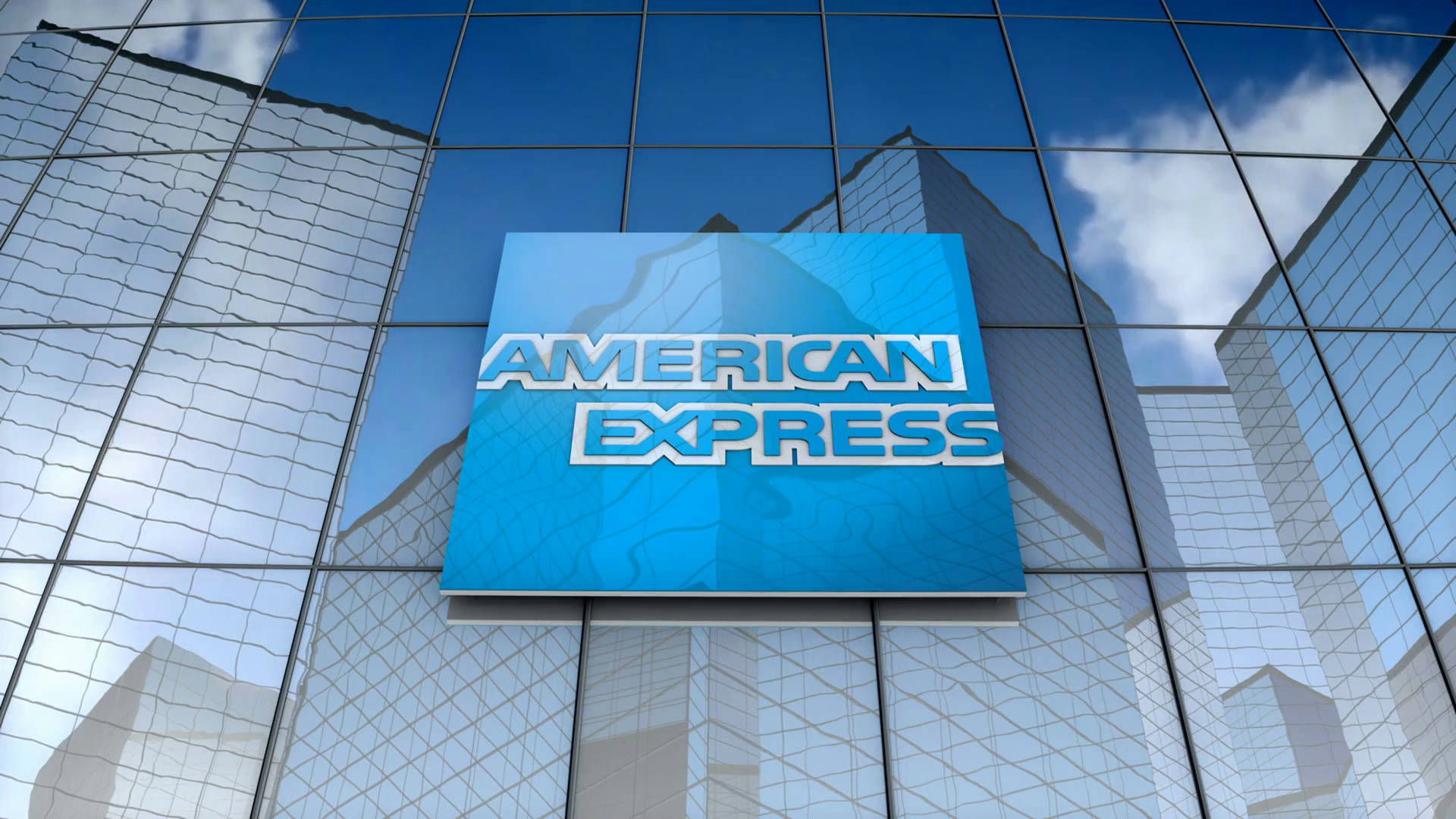 American Express Blue City Signage Background