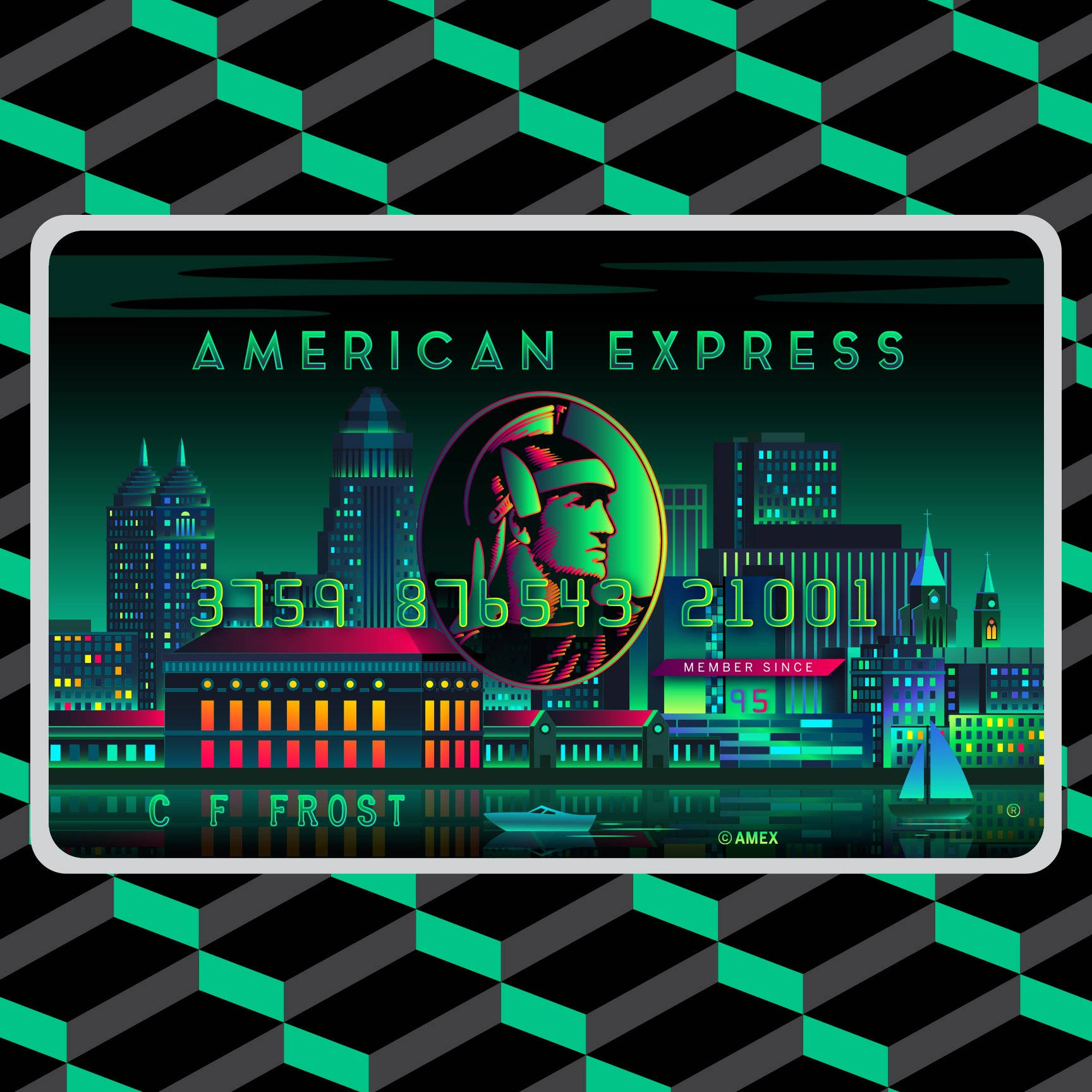 American Express Green Stylish Card
