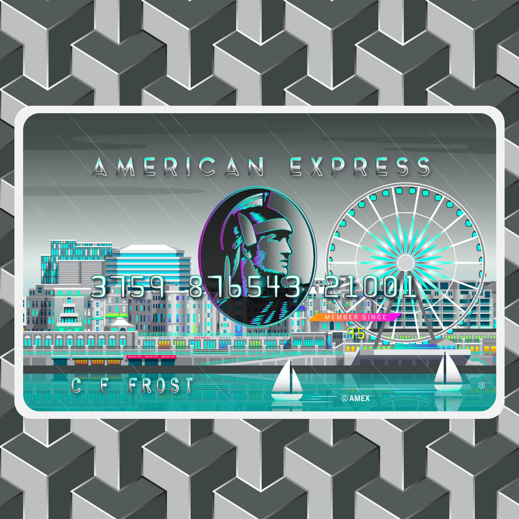 American Express Platinum Art Card Background