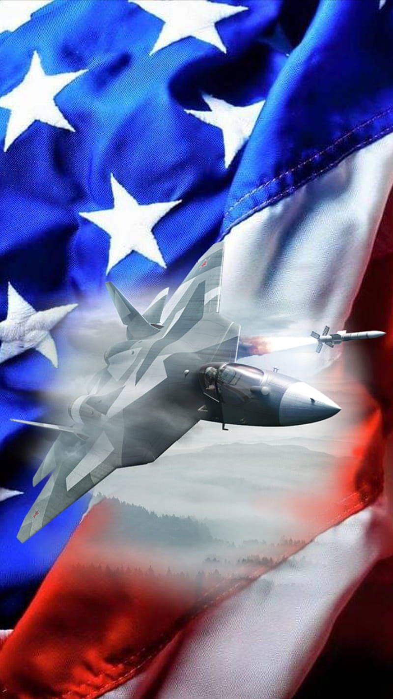 American Fighter Jet Background