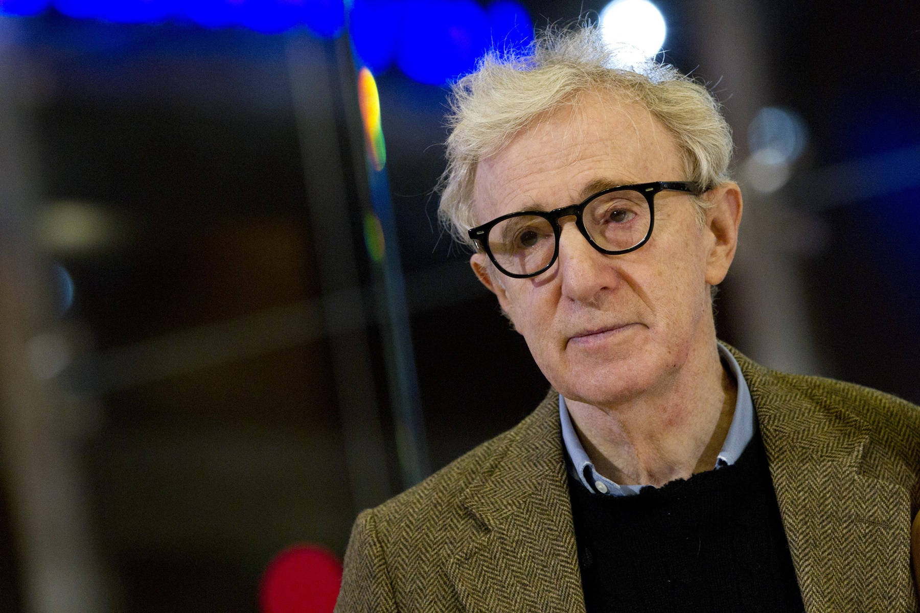 American Filmmaker Woody Allen On 69th Golden Globe Awards Background