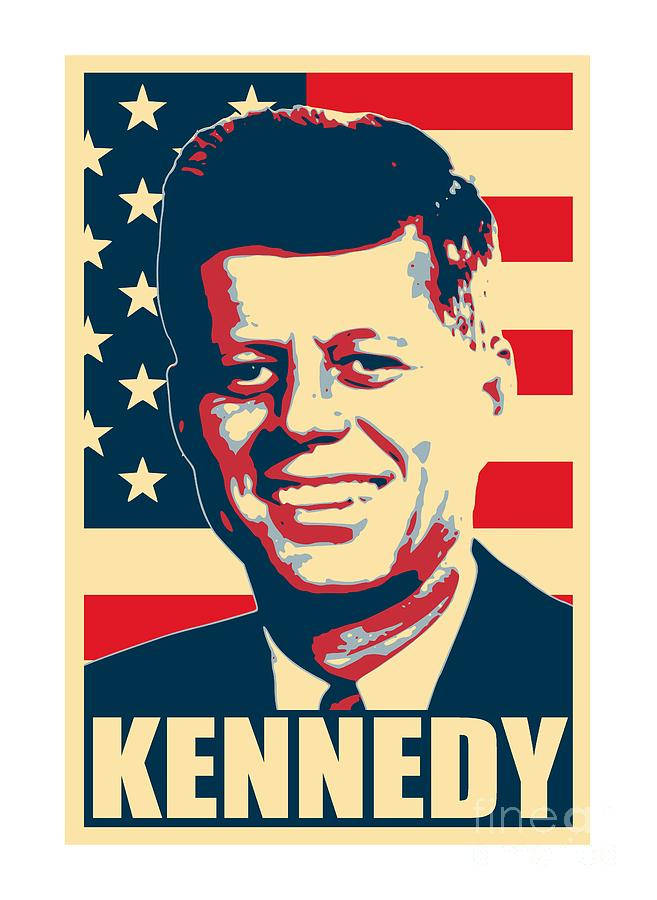 American Flag Art John F. Kennedy Background