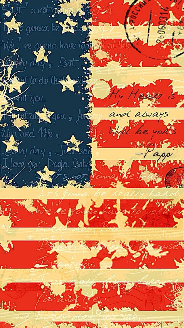 American Flag Cool Iphone Postcard