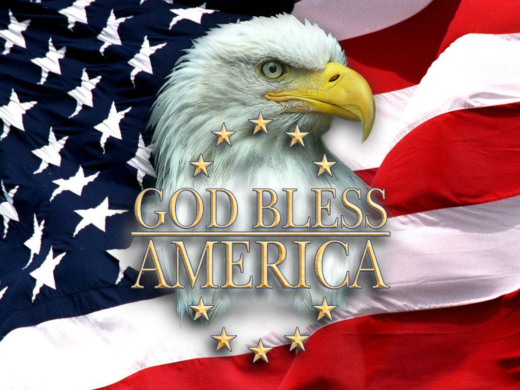 American Flag God Bless America Background