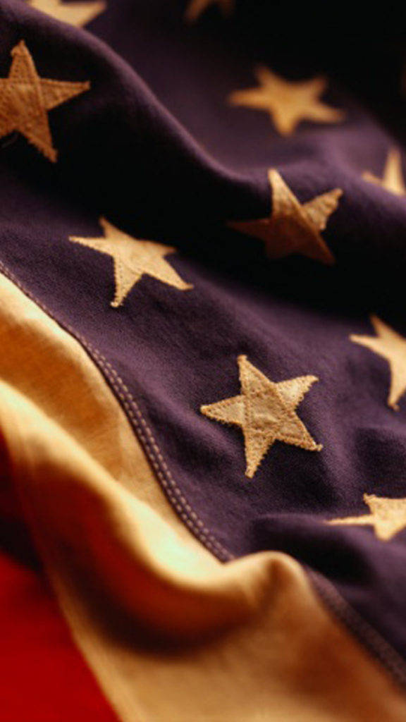 American Flag Iphone Close-up Vintage Background