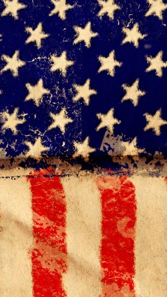 American Flag Iphone Vintage Close-up Background