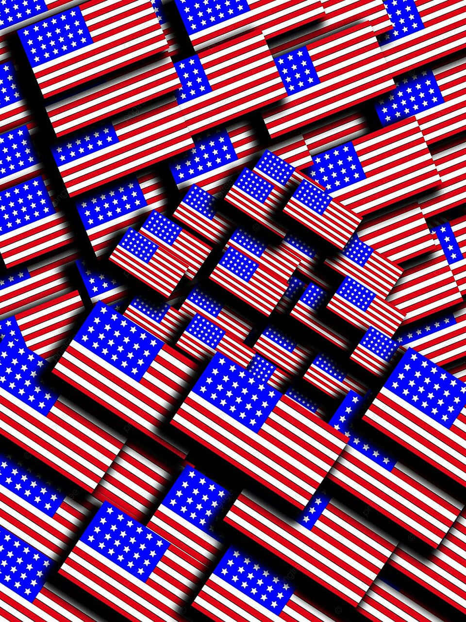 American Flag Pattern Abstract Background
