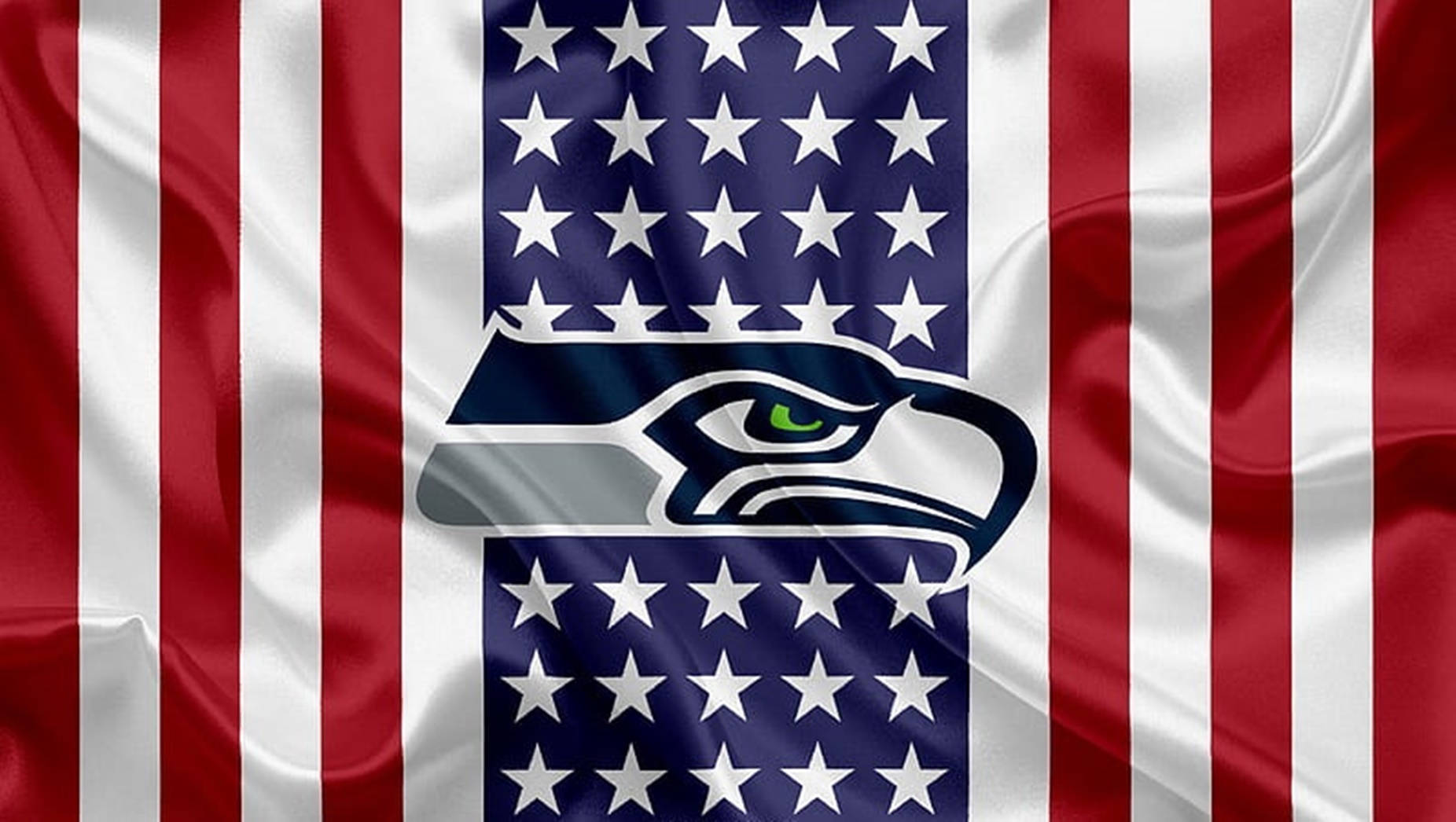 American Flag Seahawks Logo Background