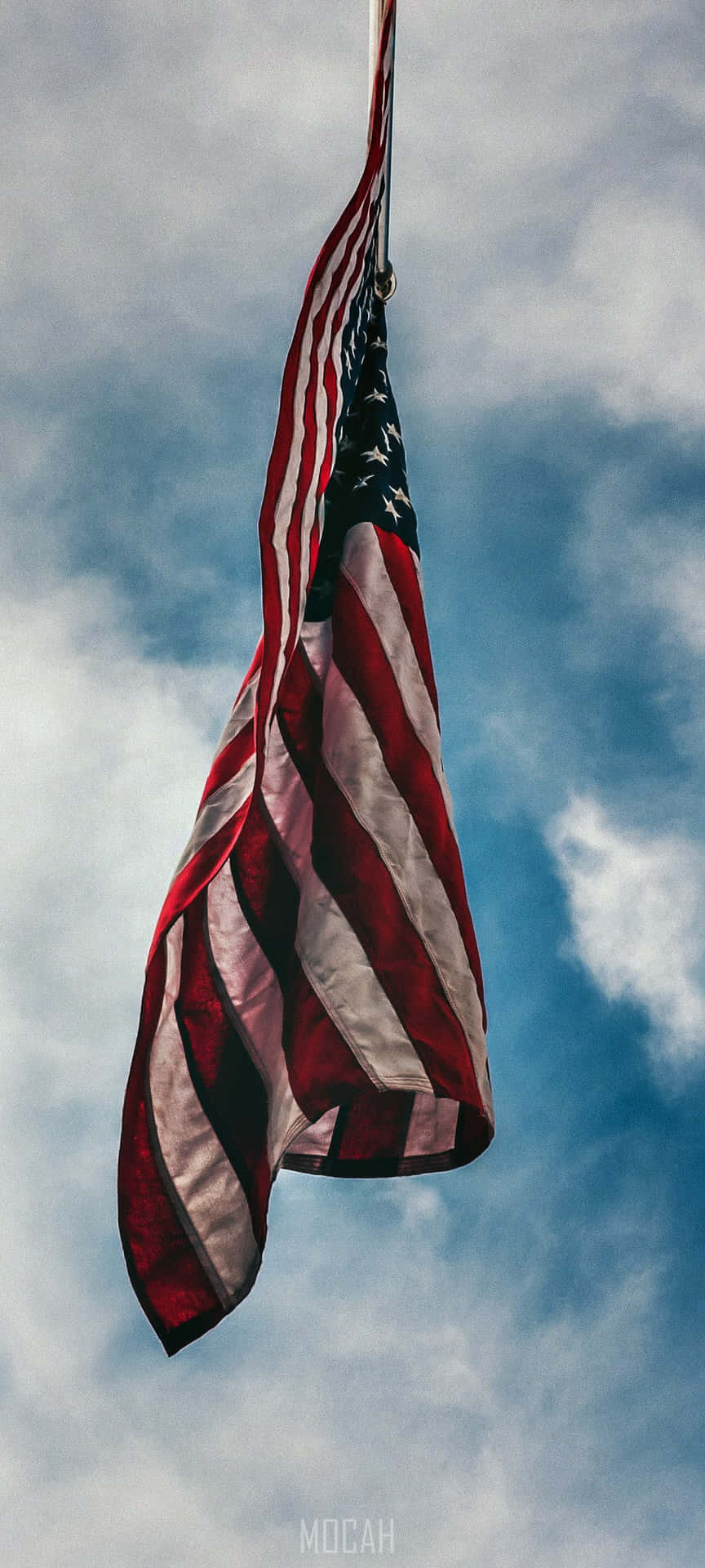 American Flag Sky Backdrop Background