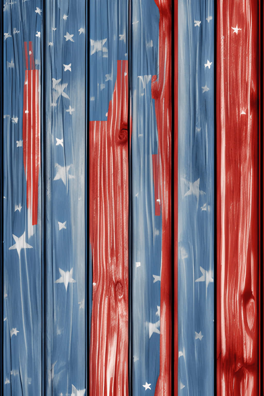 American Flag Wooden Texture Background