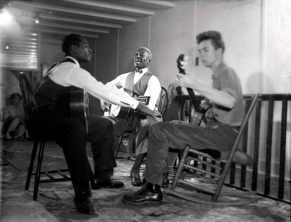 American Folk Blues Singer Leadbelly Monochrome Photograph