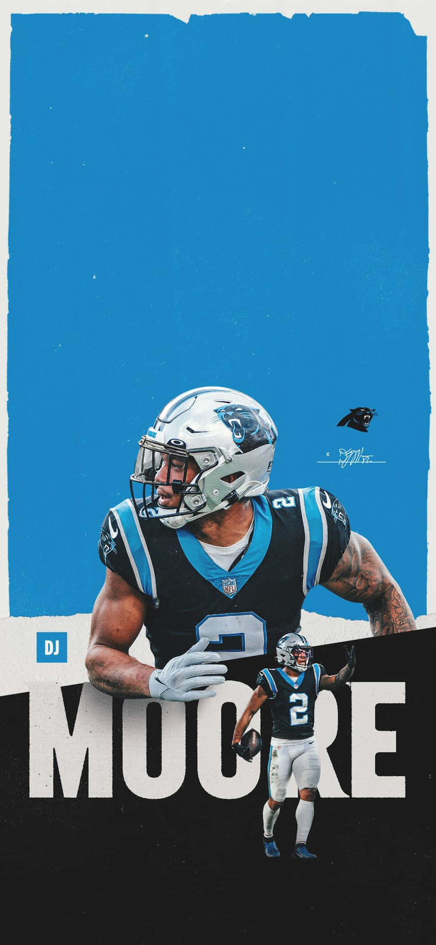 American Football Athlete Dj Moore Carolina Panthers Background