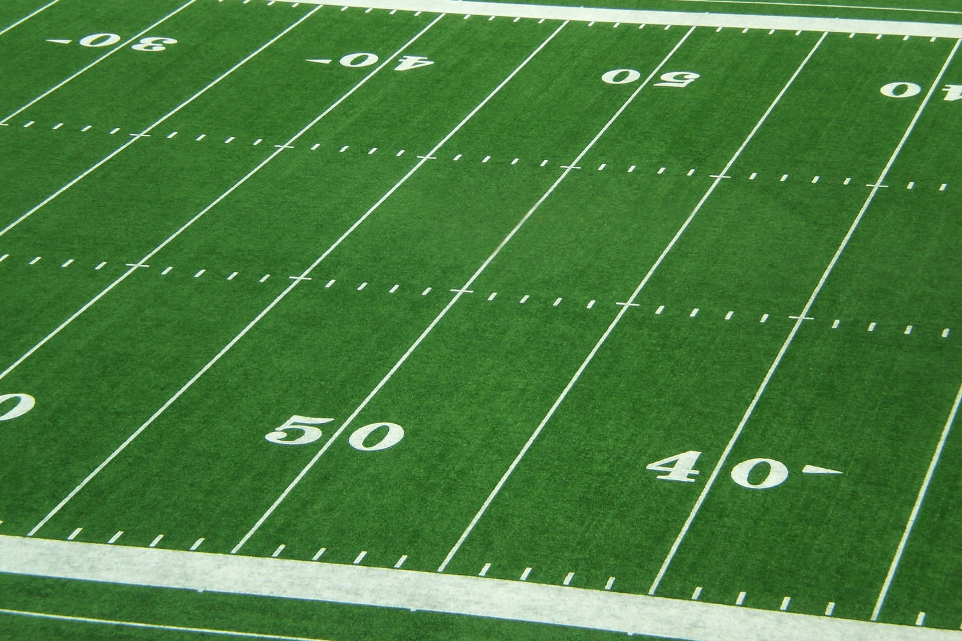 American Football Field Close Up