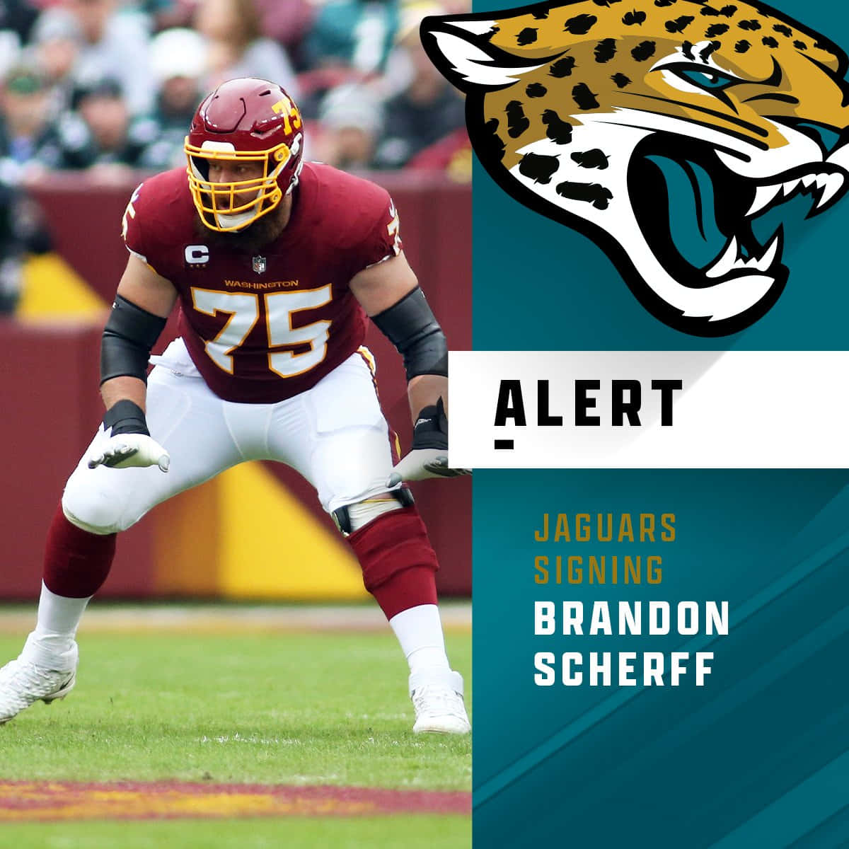 American Football Guard Brandon Scherff Digital Poster Background
