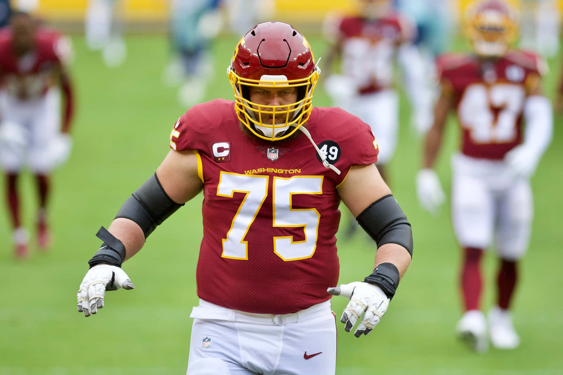 American Football Guard Brandon Scherff Medium Angle Shot Background
